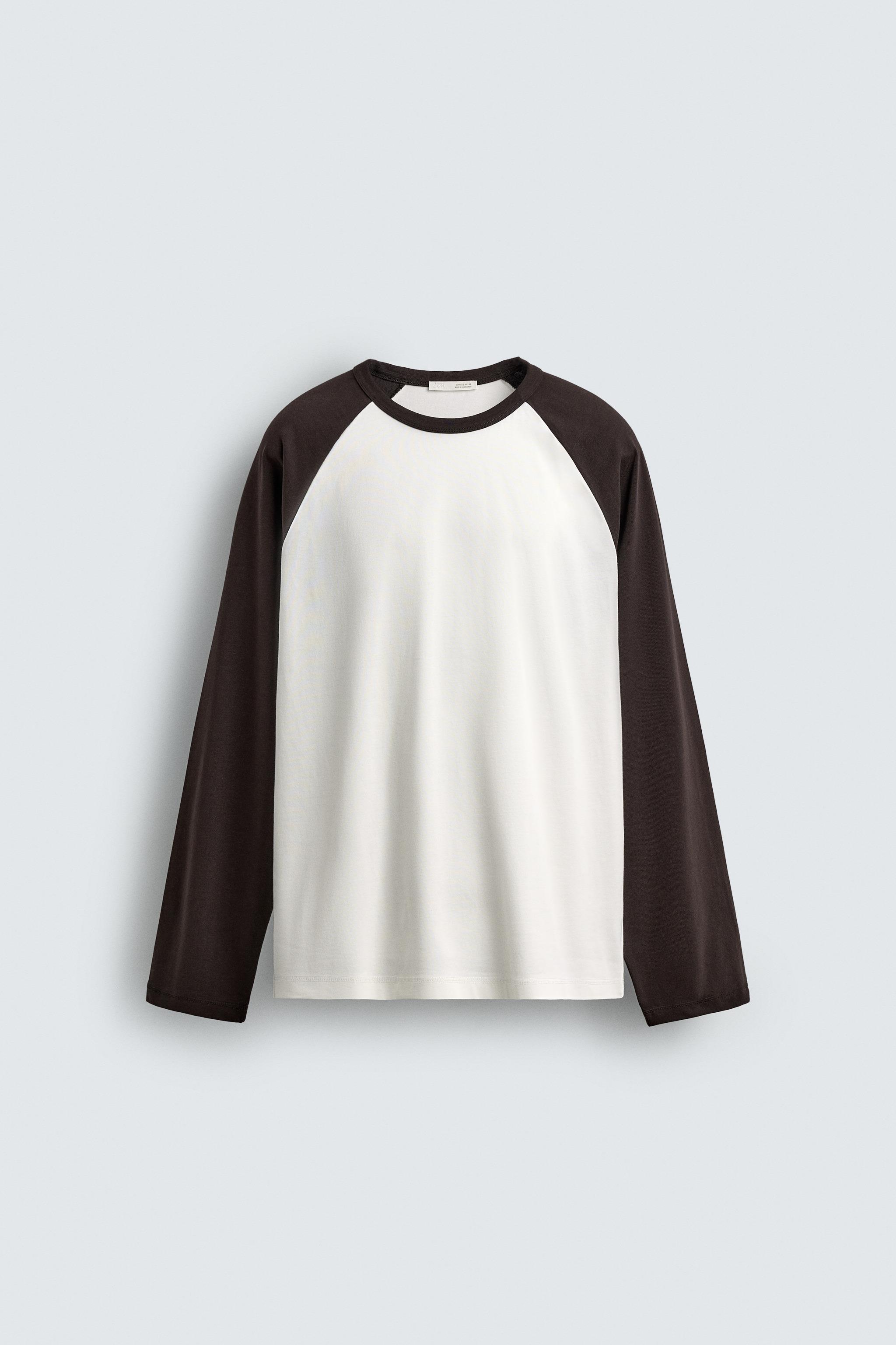 COLOR BLOCK RAGLAN SLEEVE T-SHIRT